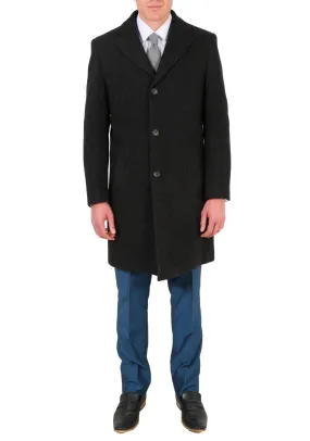 'Klein' Men's Wool Charcoal Top Coat-Klein
