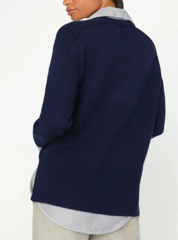 Looker Layered V-Neck Sweater Stripe