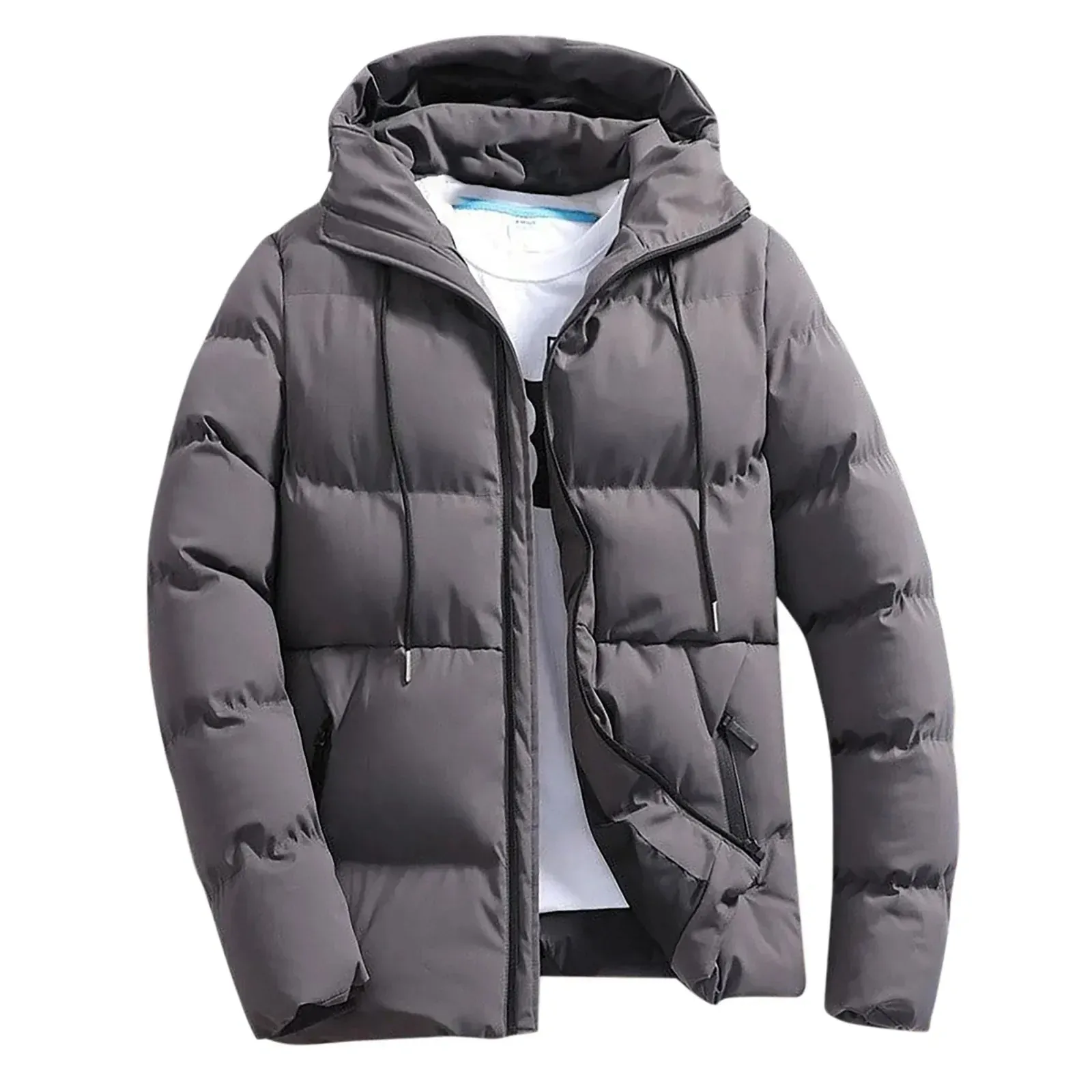 Lorvine - Puffer Jacket Heren met Capuchon, Dikke Isolatie, Winddicht & Winter Warm