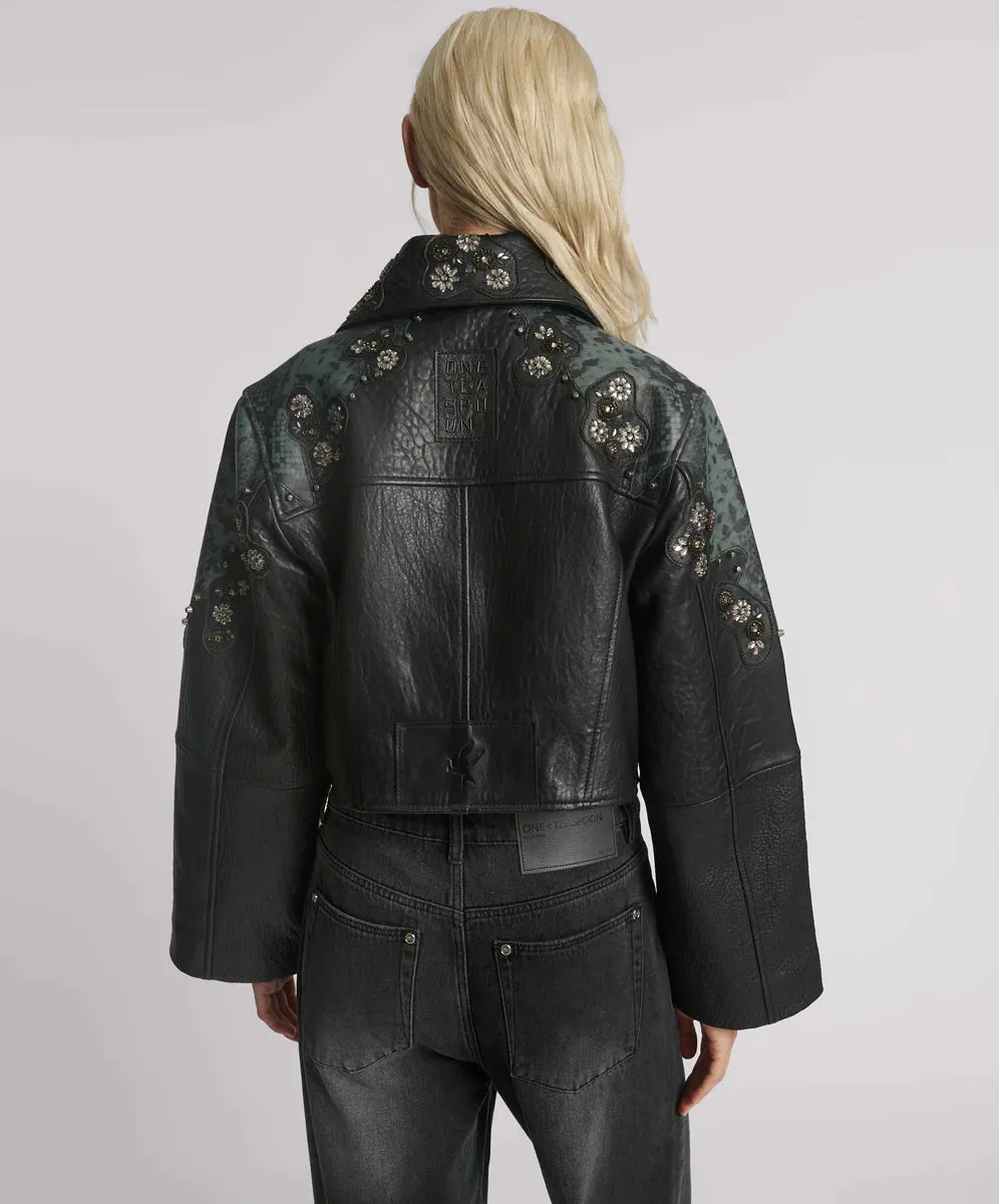 Matador Leather Cropped Jacket - Black