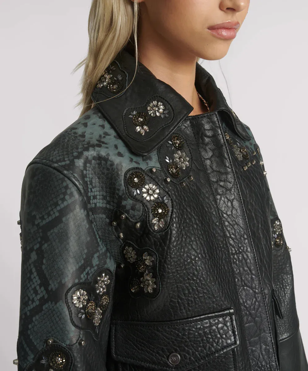 Matador Leather Cropped Jacket - Black