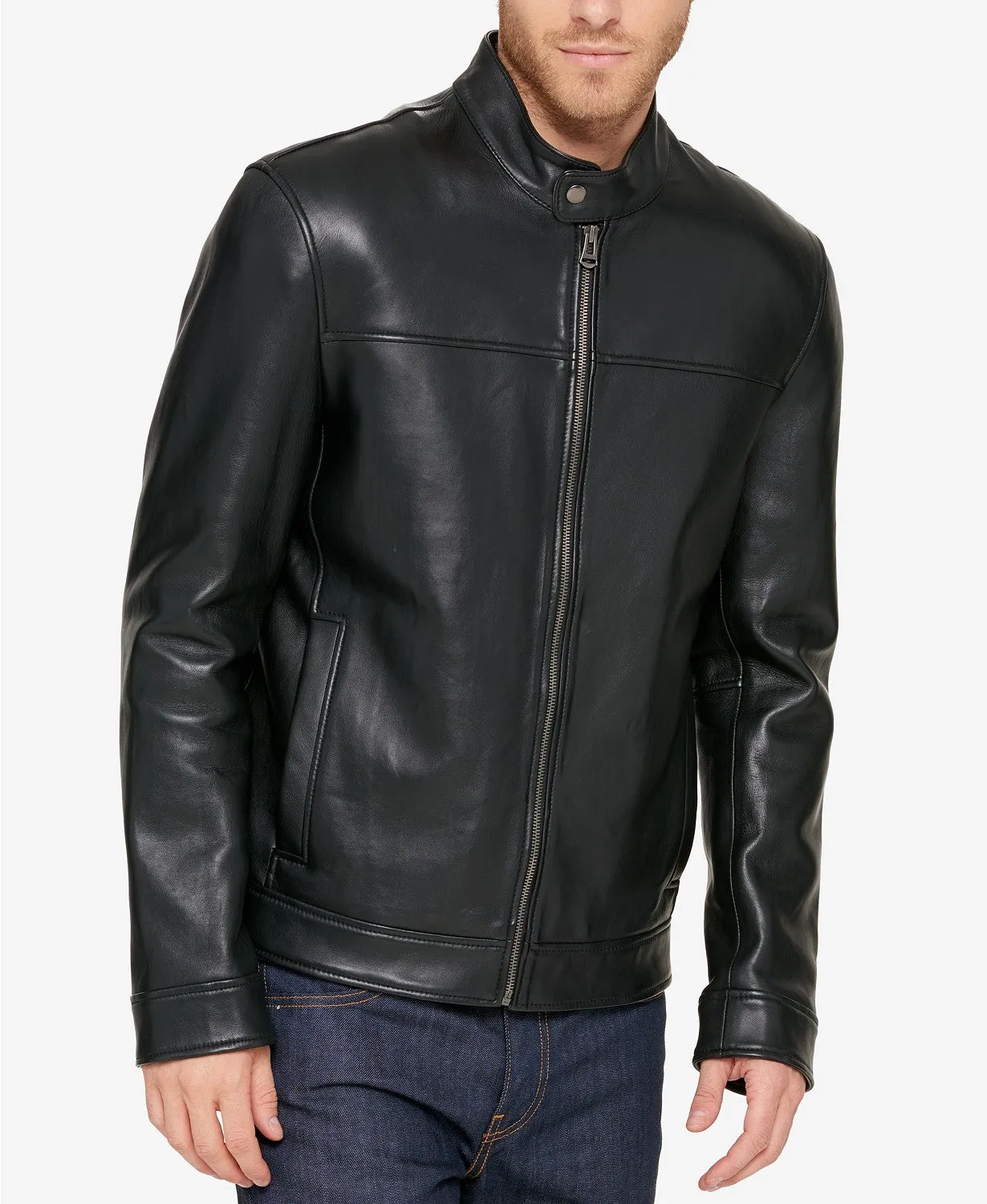 Men Biker Pure Leather Jacket