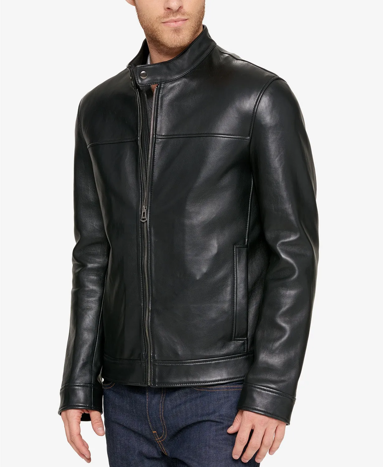 Men Biker Pure Leather Jacket