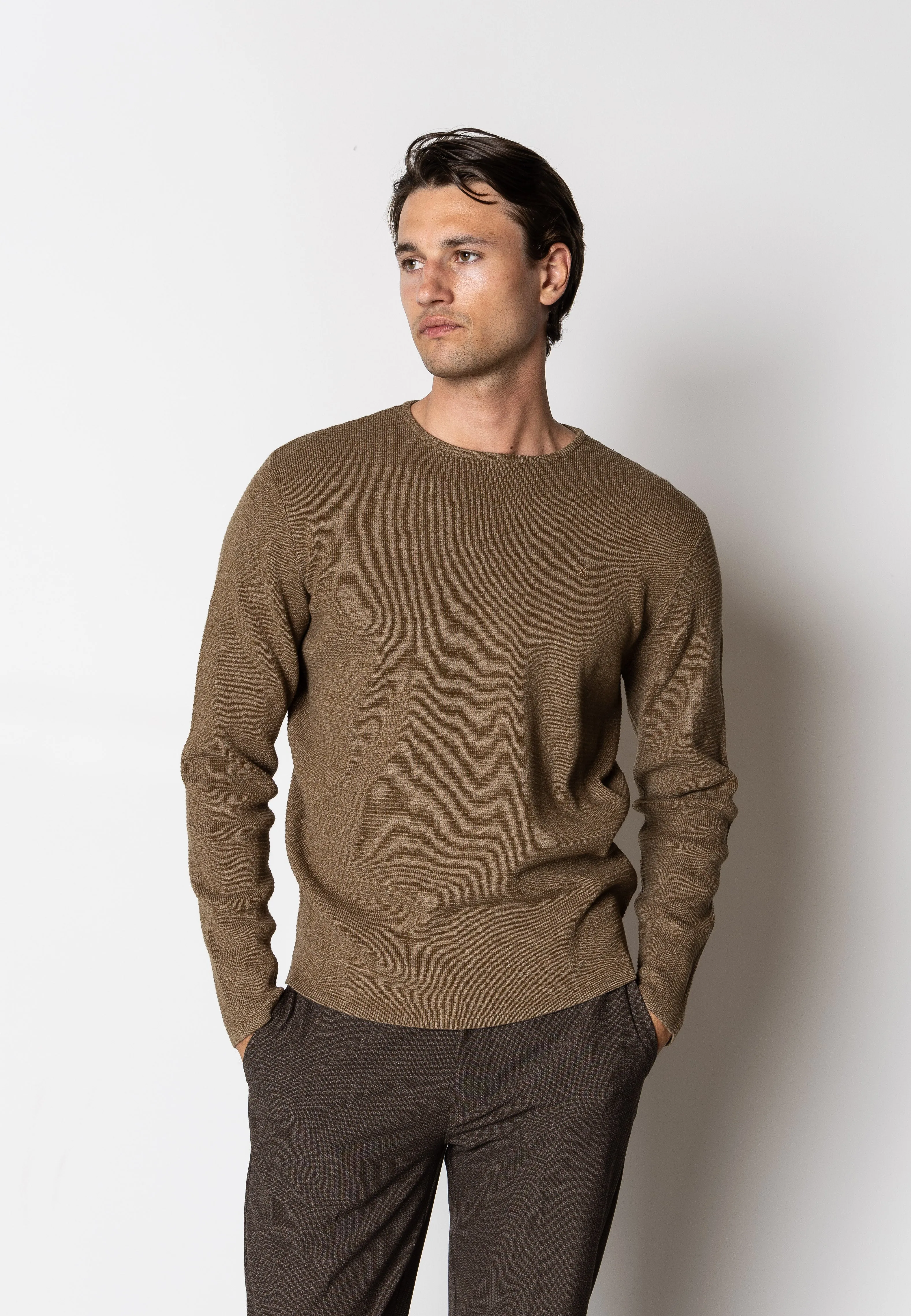 Oscar knitted jumper - Brun Melange