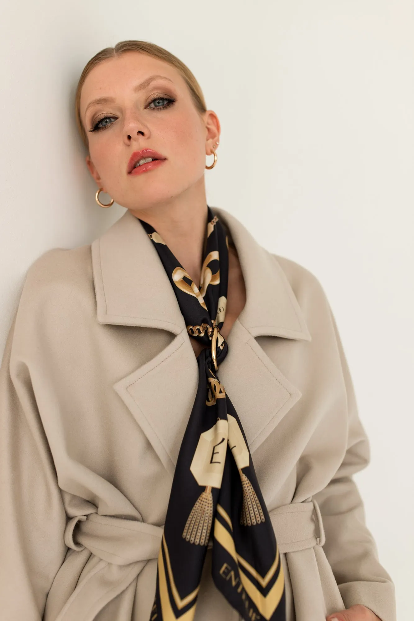 Oversize Light Beige Cashmere Wool Coat