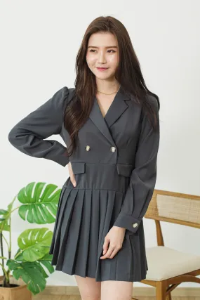 Pleated Suit Dress