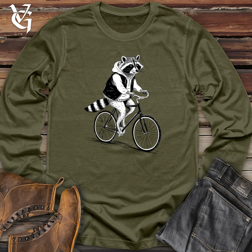 Raccoon Riding Cycle Long Sleeve