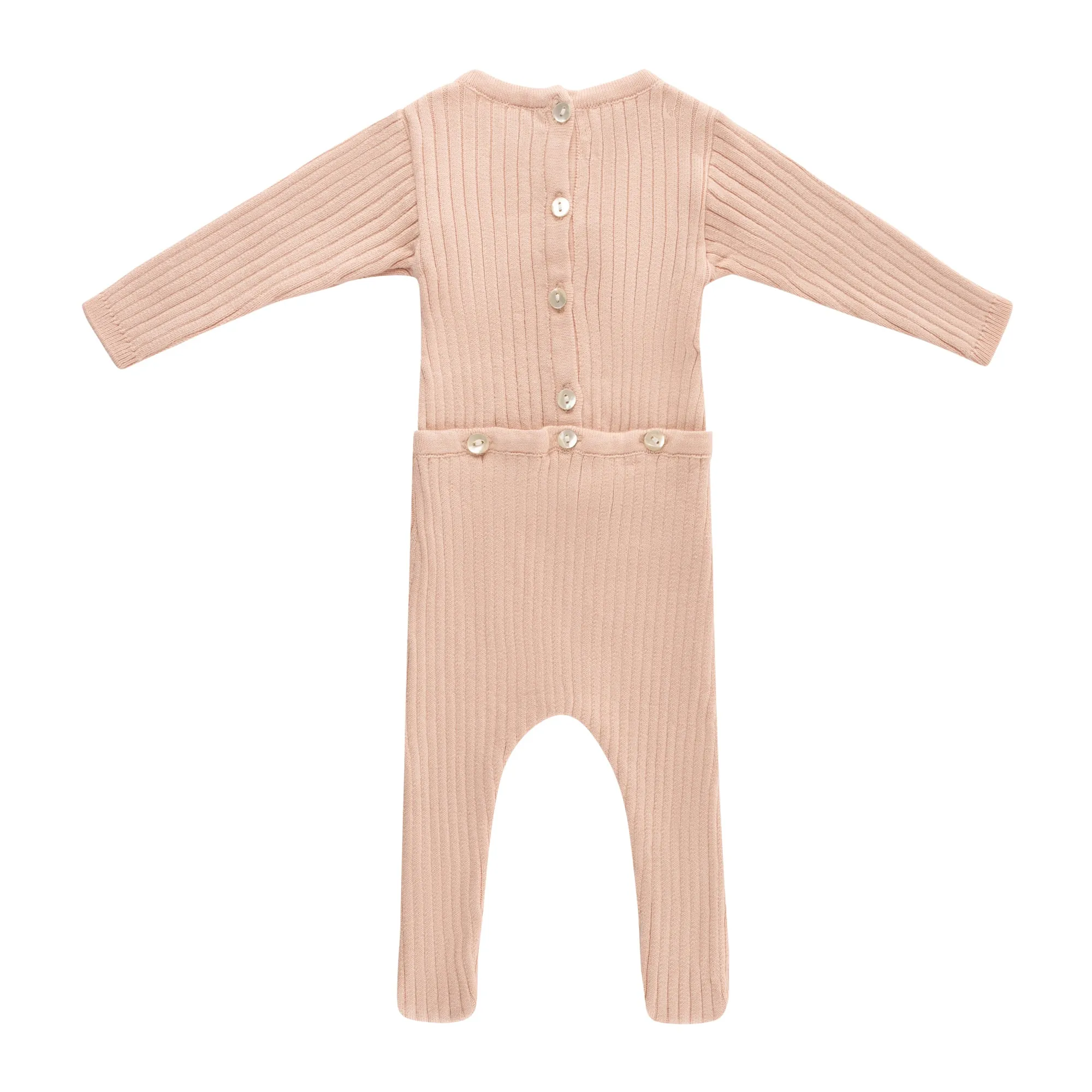 Scallop Trimmed Rib Knit Romper & Bonnet