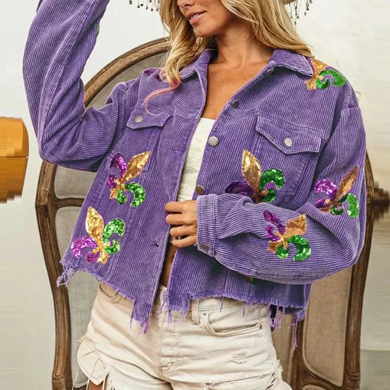 Shimmer Fleur Corduroy Jacket