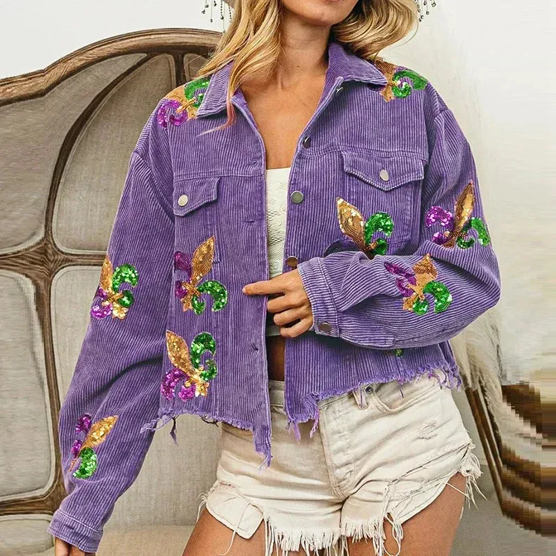 Shimmer Fleur Corduroy Jacket