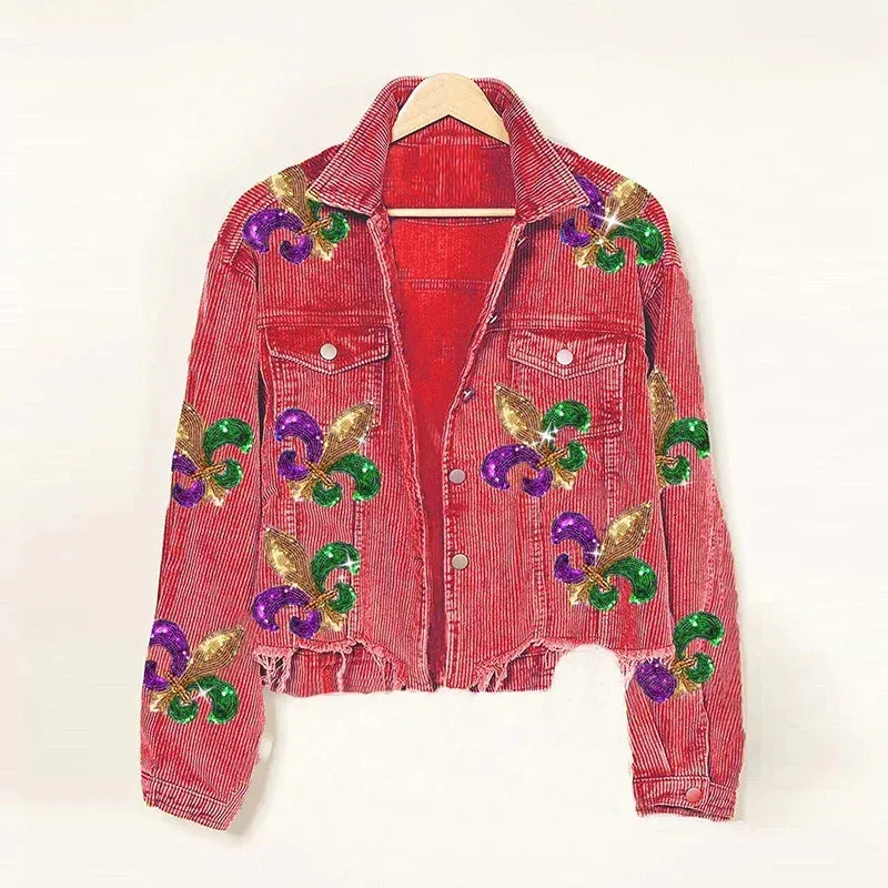 Shimmer Fleur Corduroy Jacket