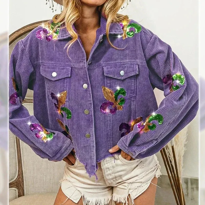 Shimmer Fleur Corduroy Jacket