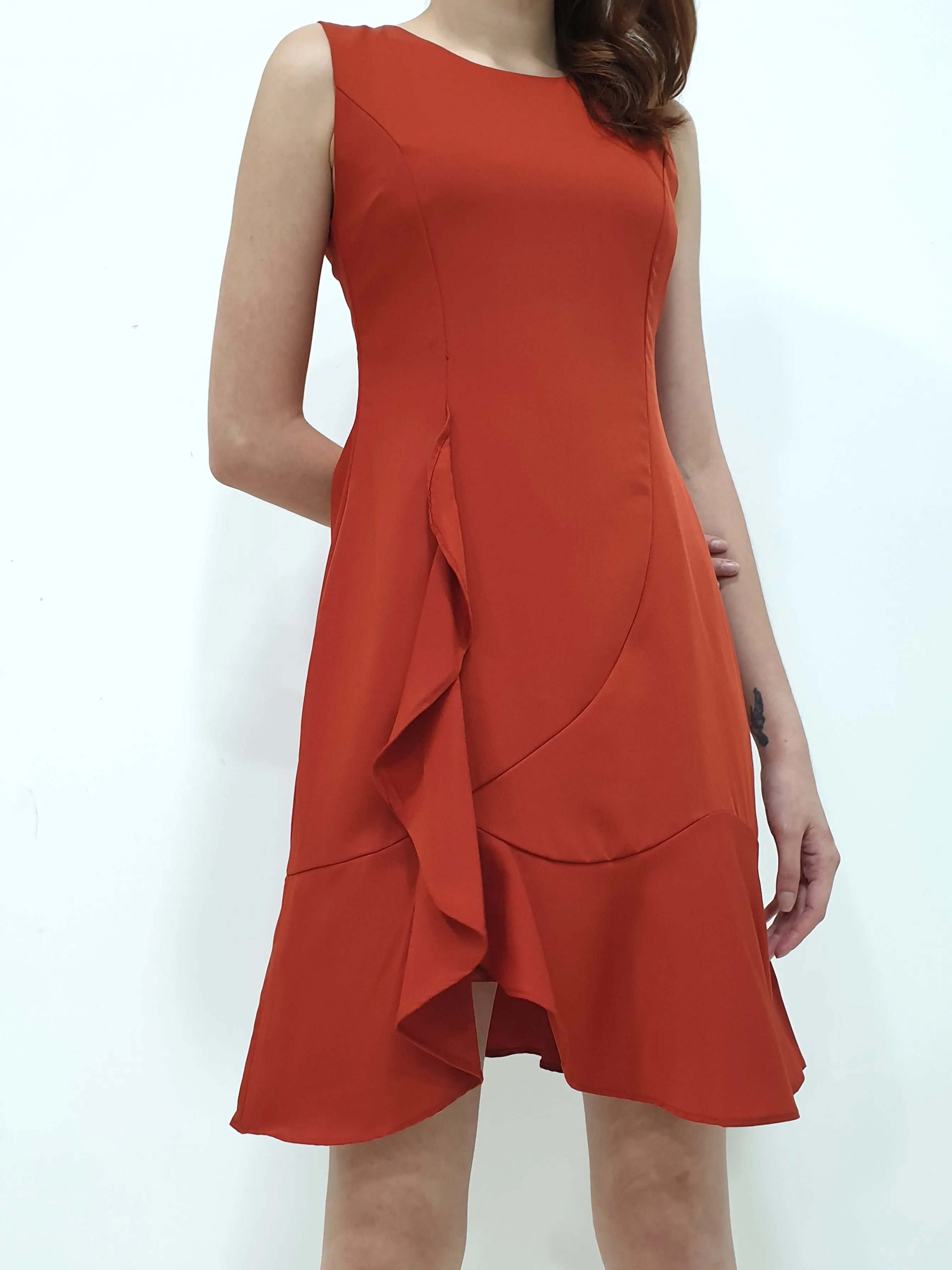 Side Waterfall Dress