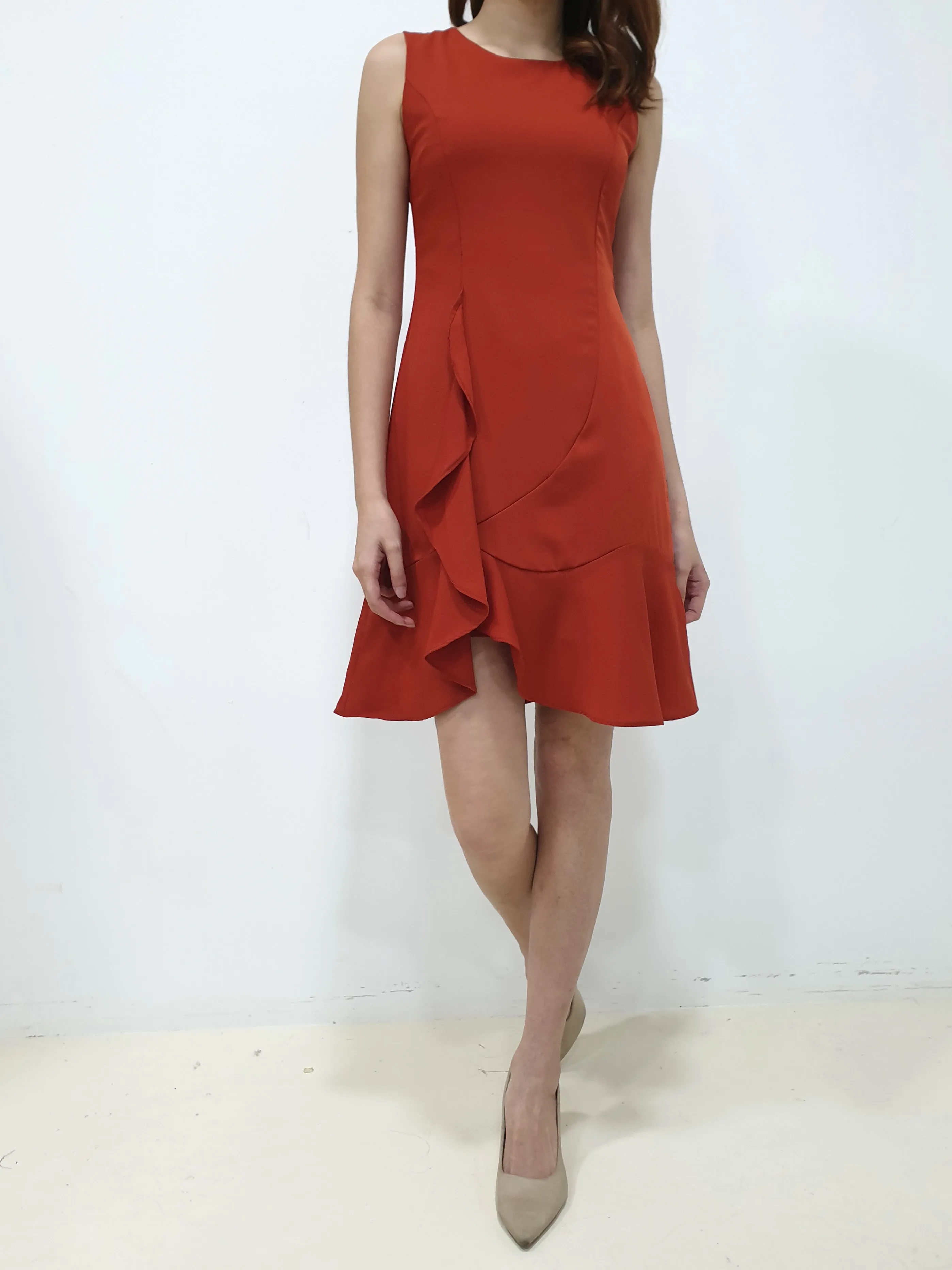 Side Waterfall Dress