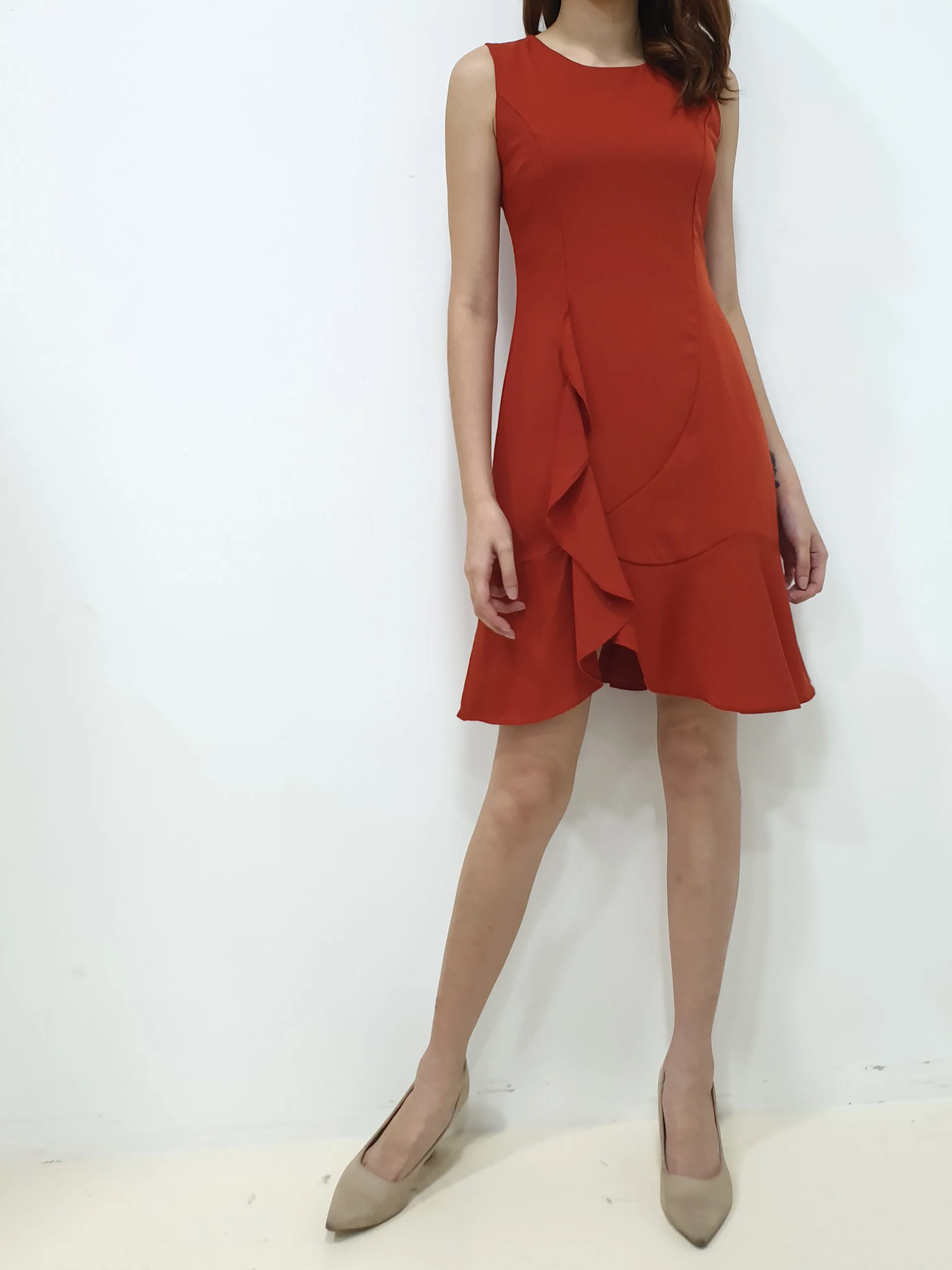 Side Waterfall Dress
