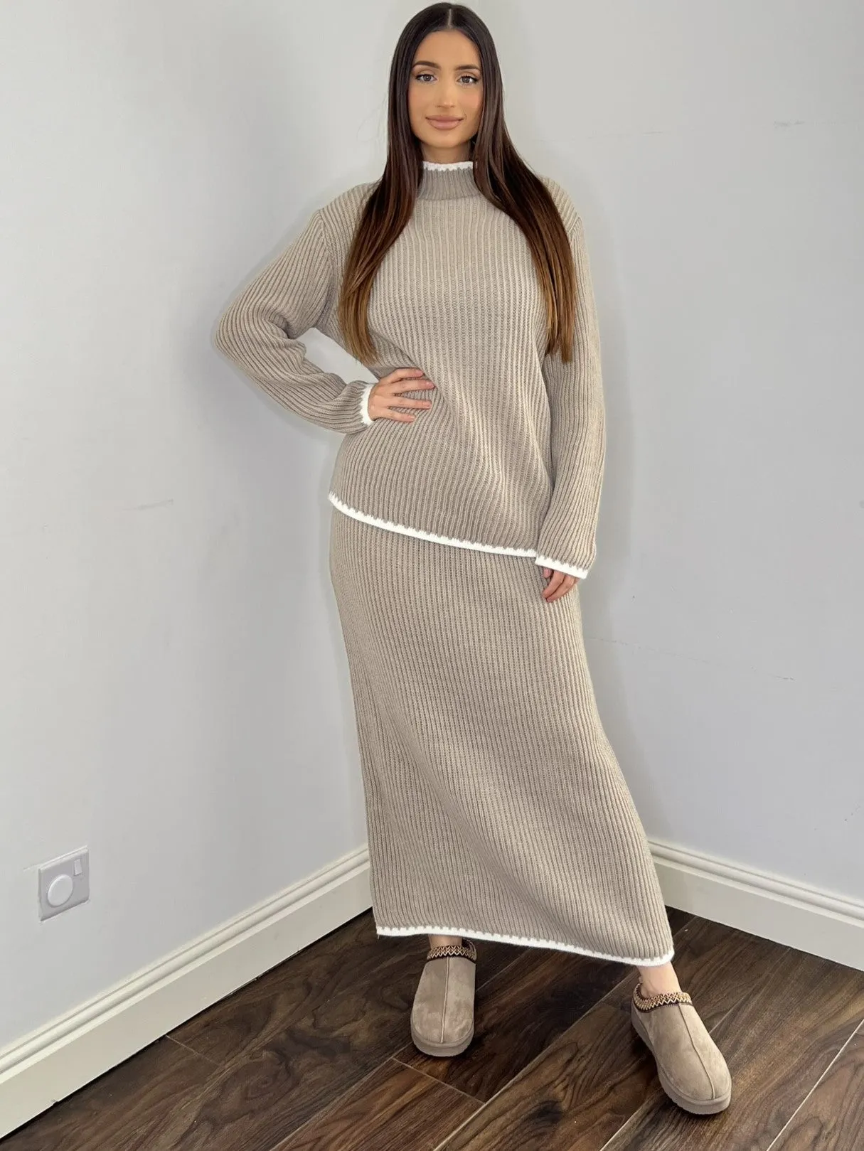 Simi Skirt Co-Ord - Taupe