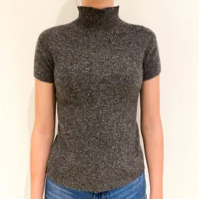 Slate Grey Mark Short Sleeved Polo Neck Jumper Extra Small