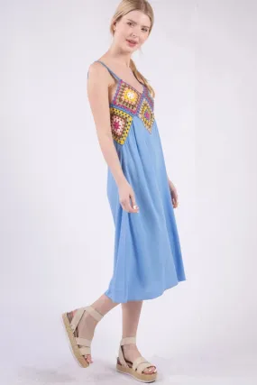 Springtime Crochet Midi Dress