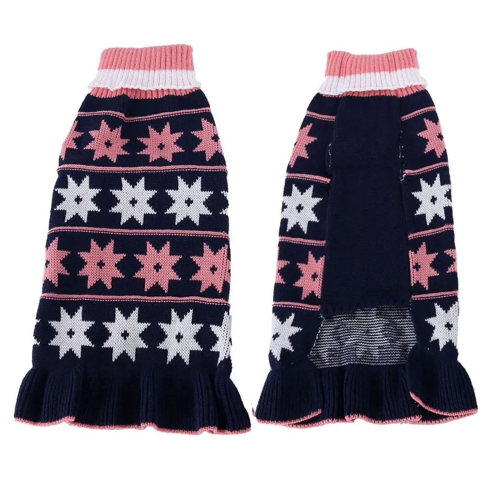 Star Printed Puppy Sweater Dress