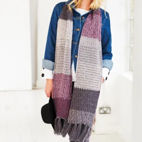 Stylecraft Batik Swirl Scarf and Cowl DK Knitting Pattern 9486