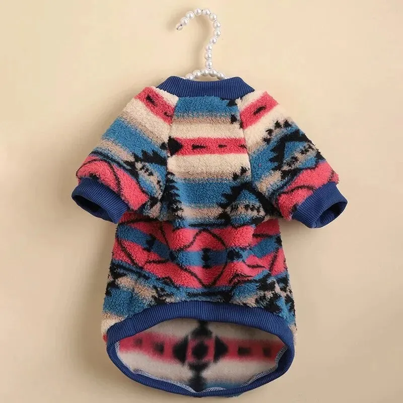 Stylish Striped Pet Sweatshirt for Autumn and Winter
