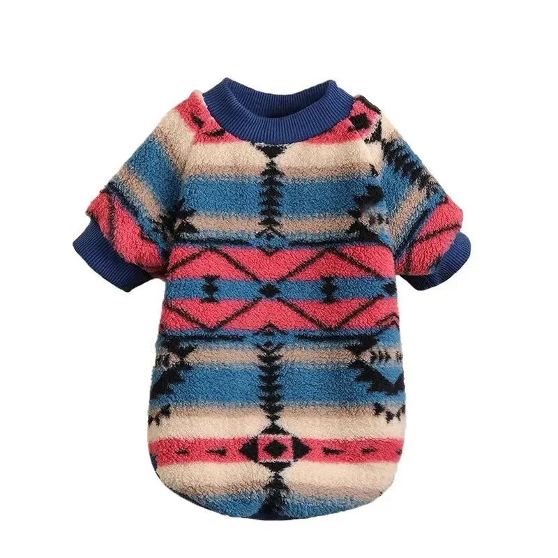 Stylish Striped Pet Sweatshirt for Autumn and Winter