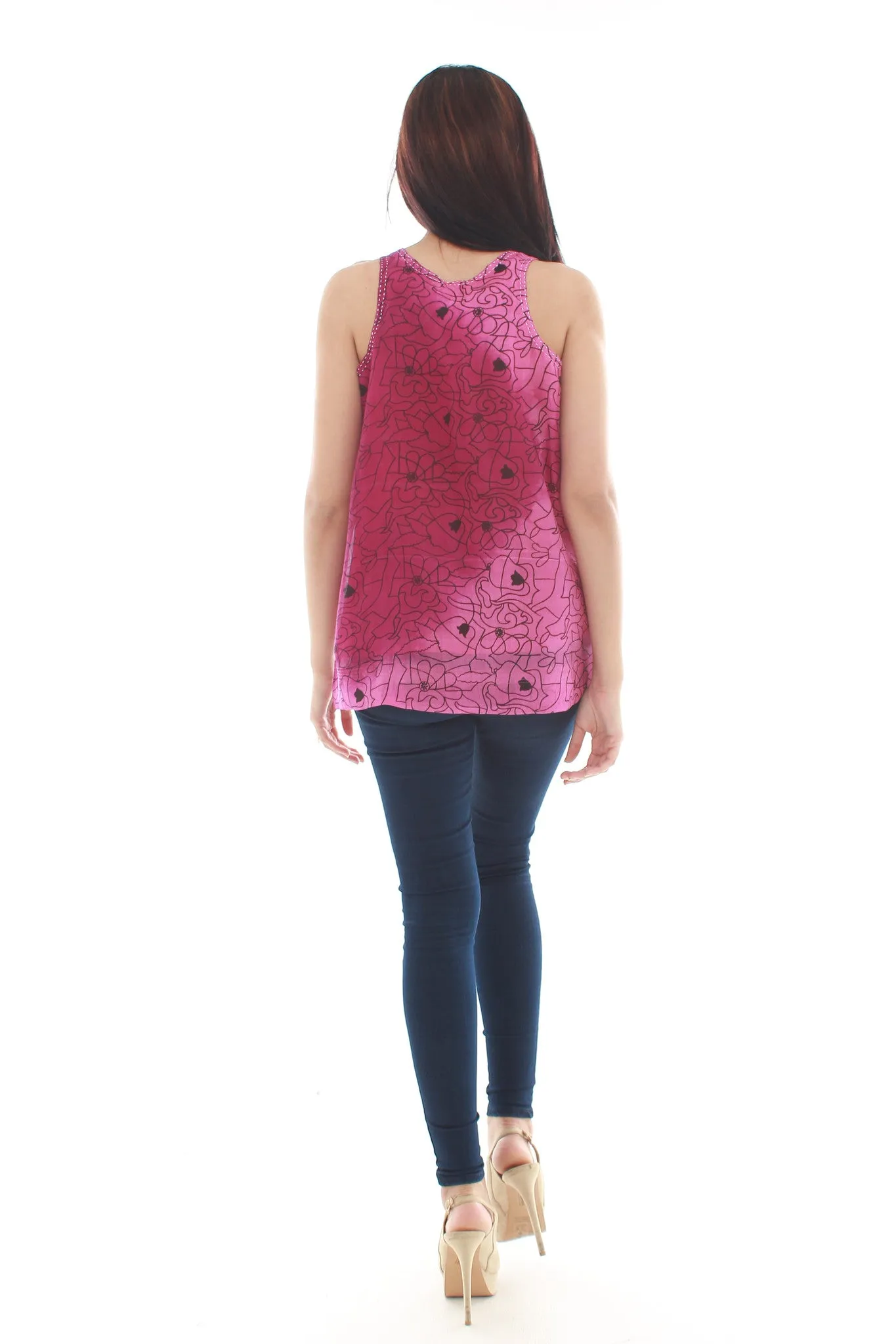 Sun Silk Top (Magenta)