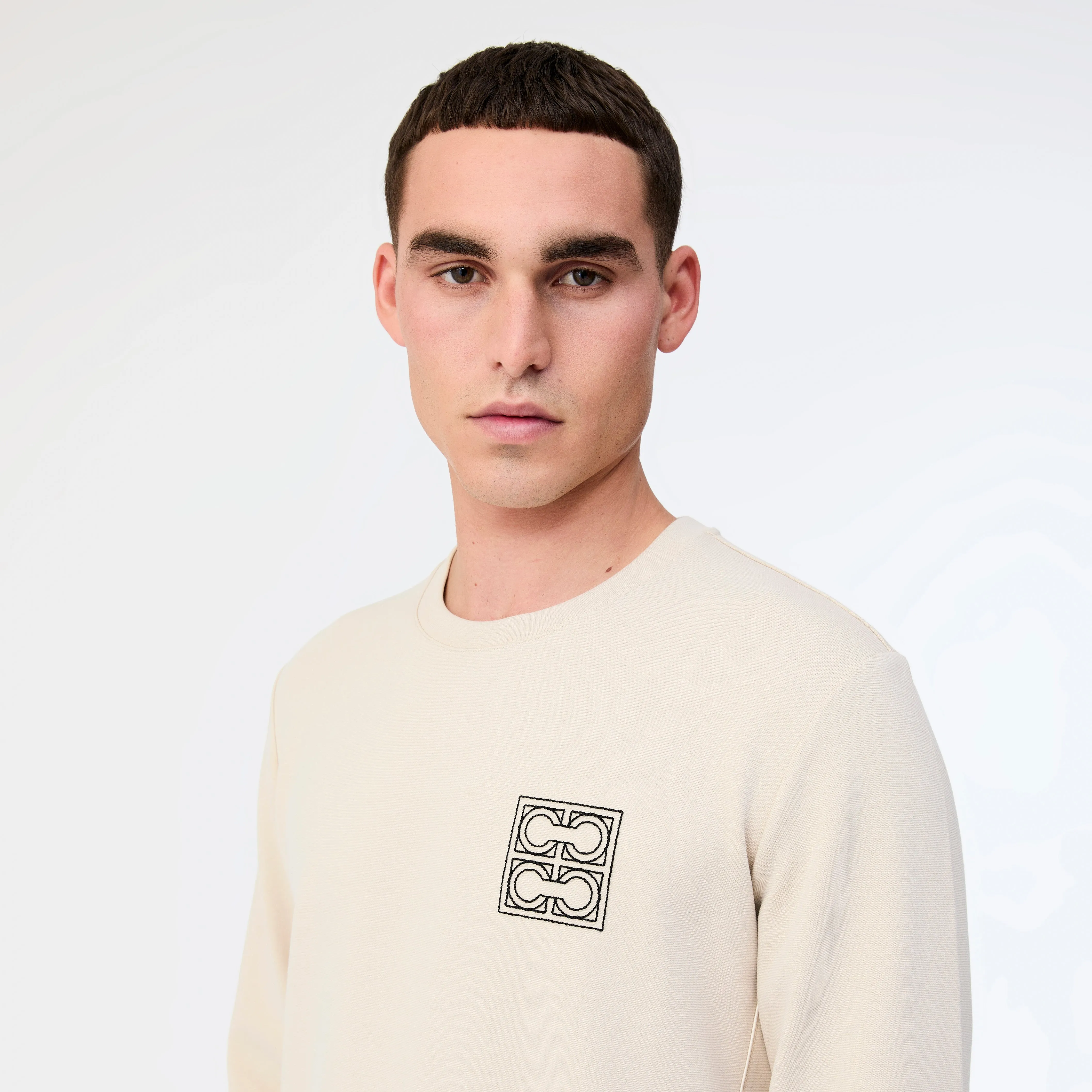 Tech Cotton Sweatshirt Sand