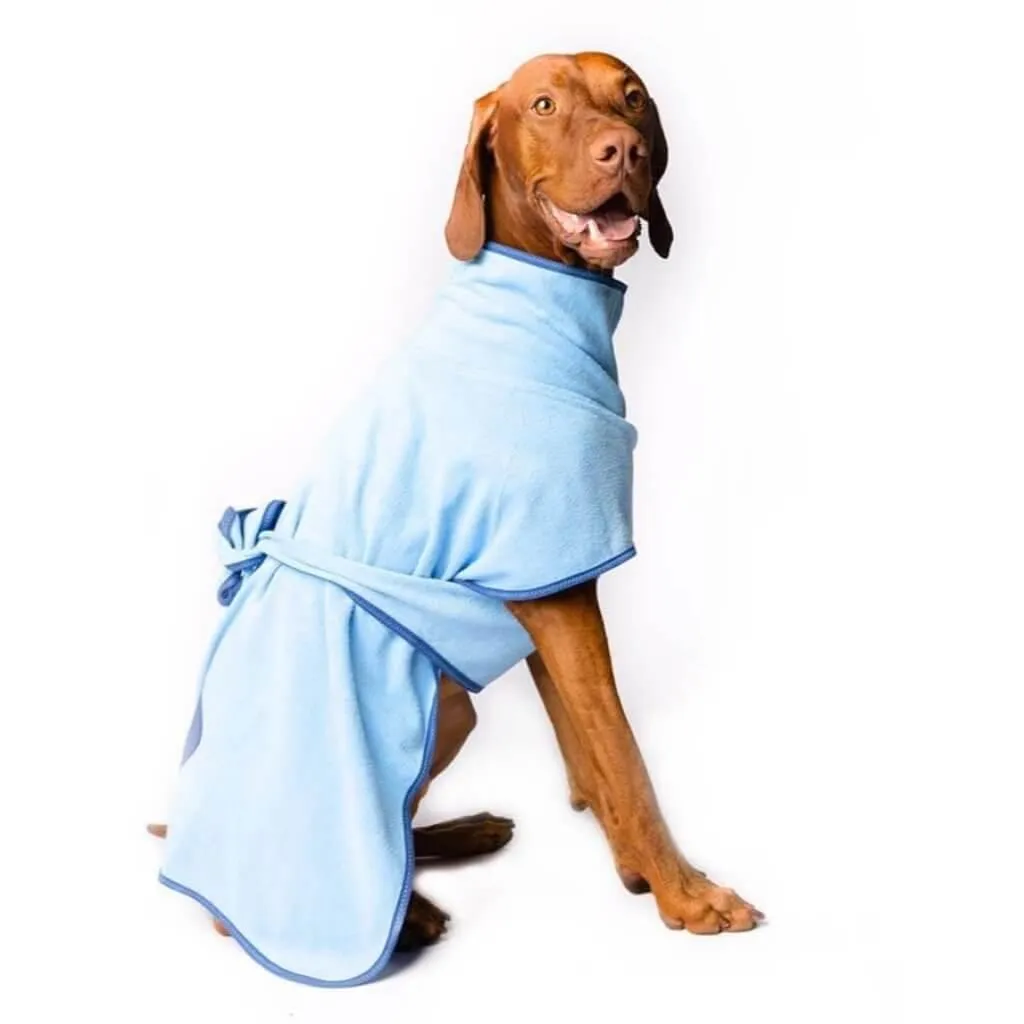 The Splish Splash Dog Drying Coat | Dazzling Blue