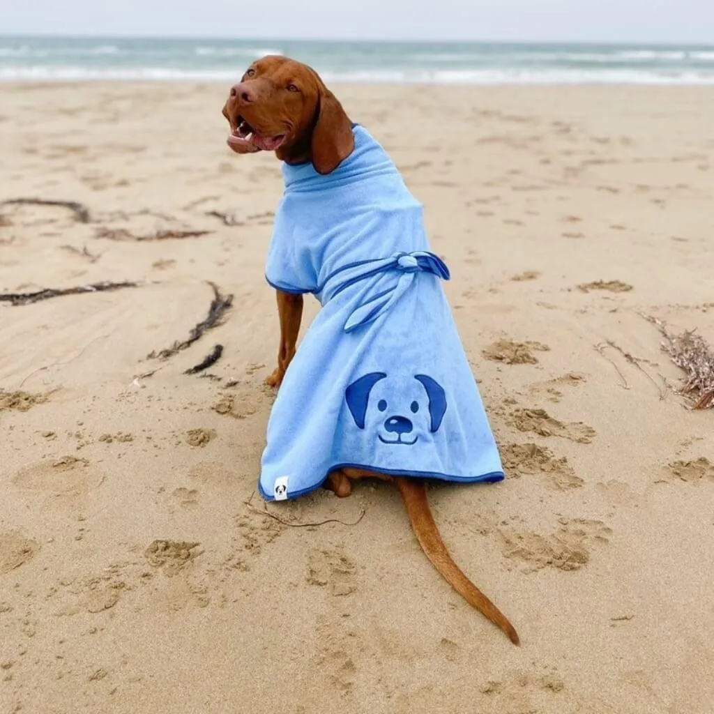 The Splish Splash Dog Drying Coat | Dazzling Blue