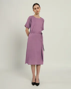 The Tayma Purple Swirl Cotton Dress