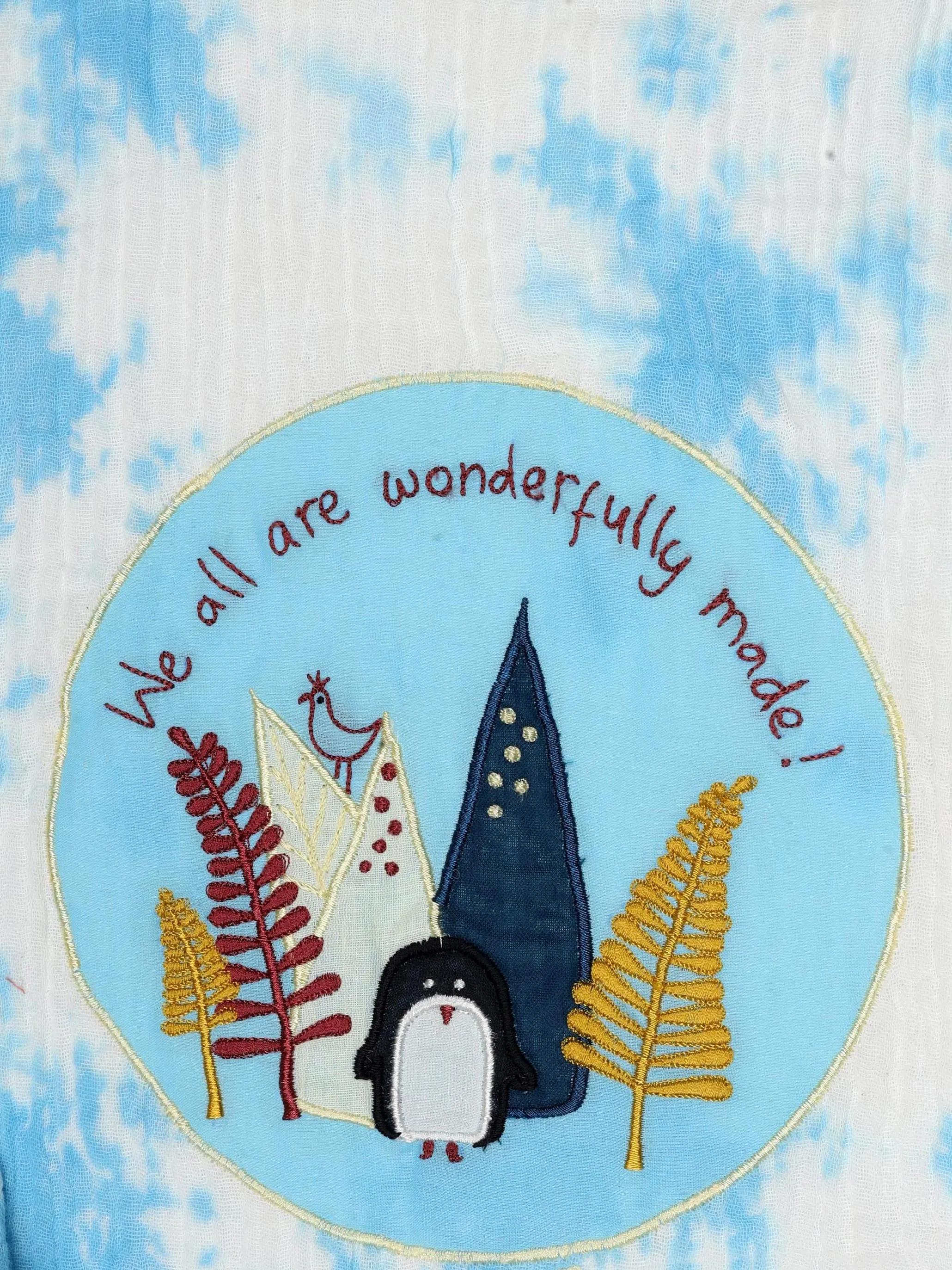 Tie-Dye Penguin Muslin Onesie