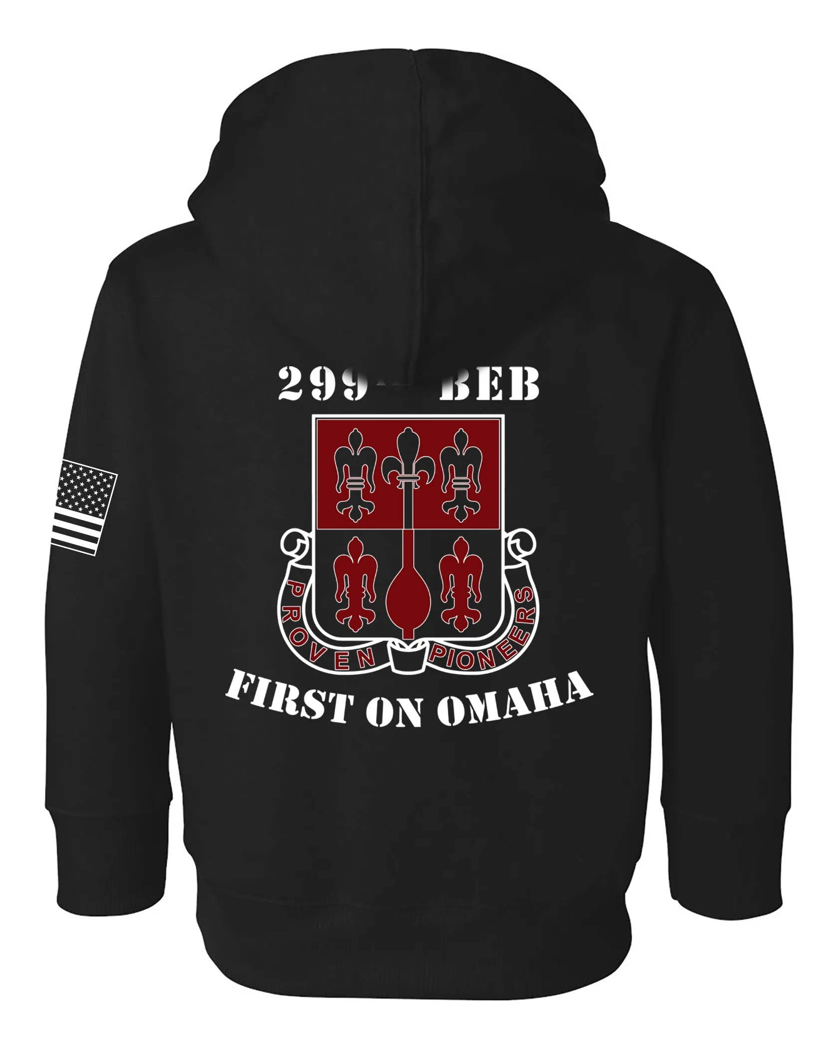 Toddler Unisex Black Hoodie Sweatshirt (Color Design).