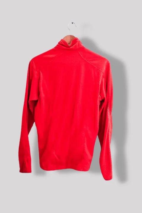 Vintage Red Adidas Climawarm full zip medium track top