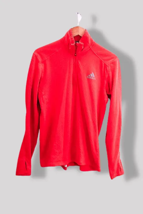 Vintage Red Adidas Climawarm full zip medium track top
