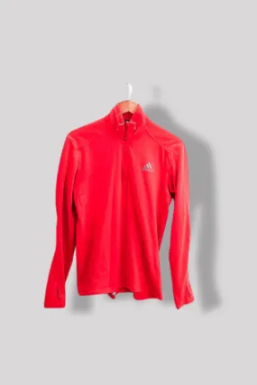 Vintage Red Adidas Climawarm full zip medium track top