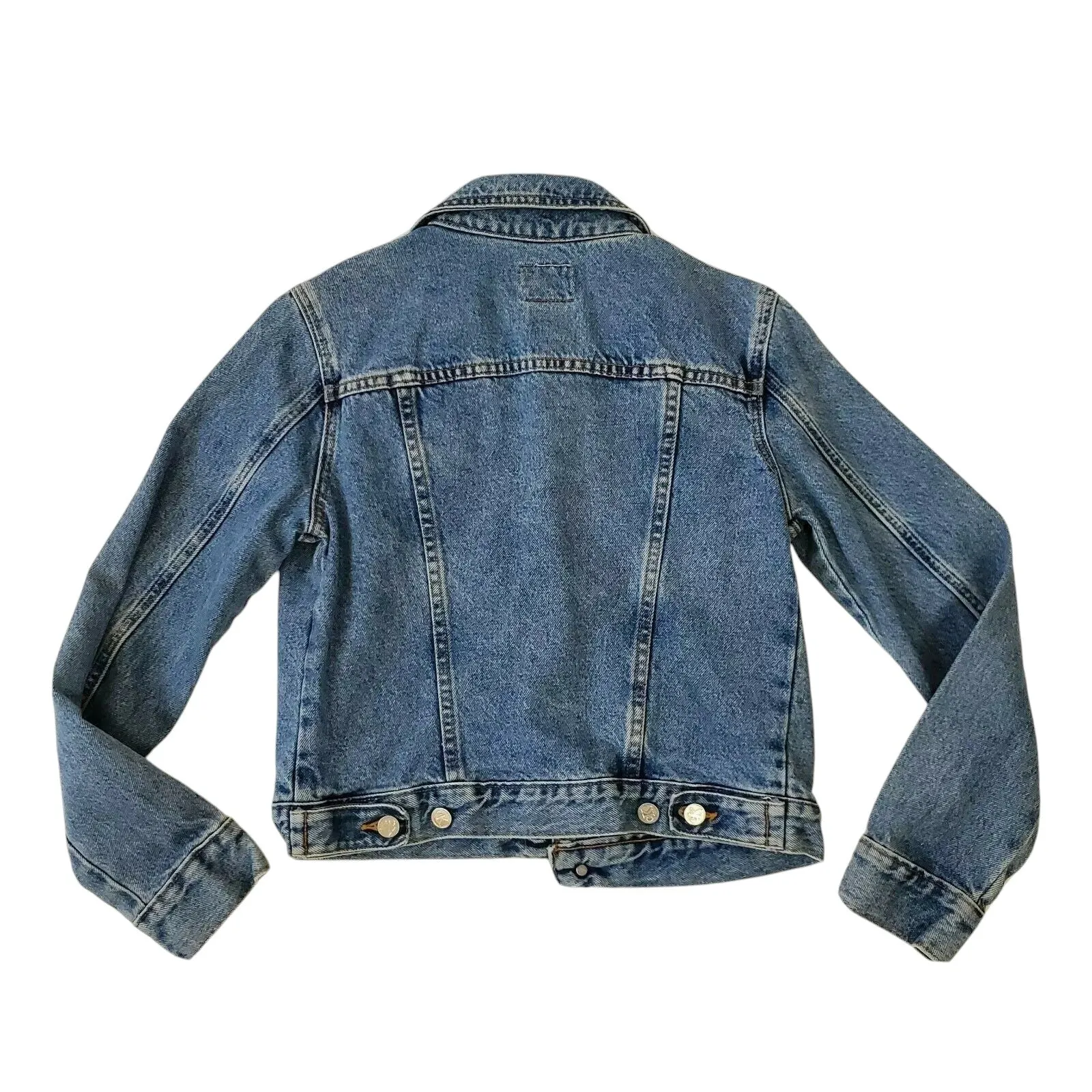 Vtg Calvin Klein Cropped Denim Jacket Size Medium