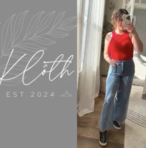 Washed Denim - Wide Leg Jeans