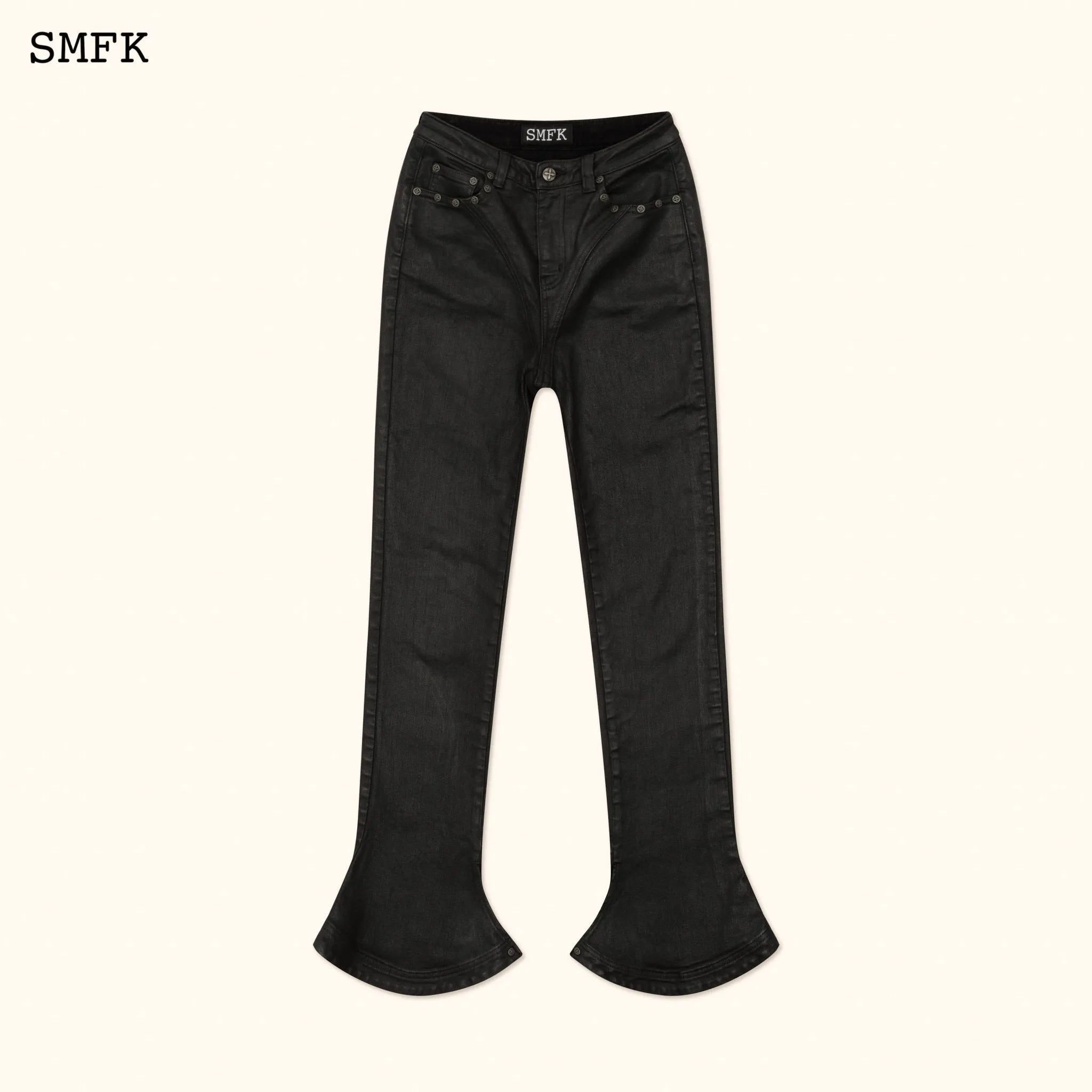 WildWorld Tarpan Waxed Jeans In Black
