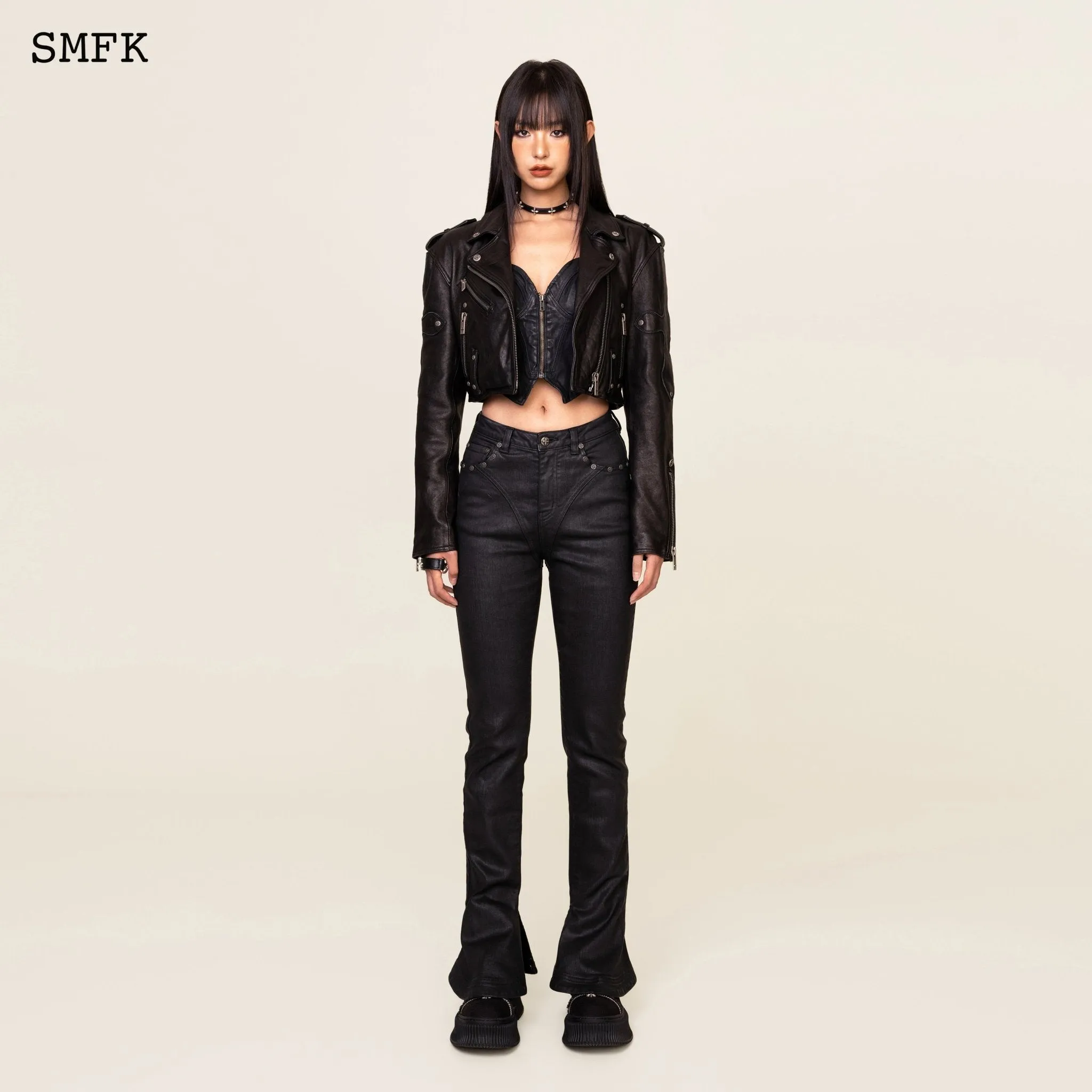 WildWorld Tarpan Waxed Jeans In Black