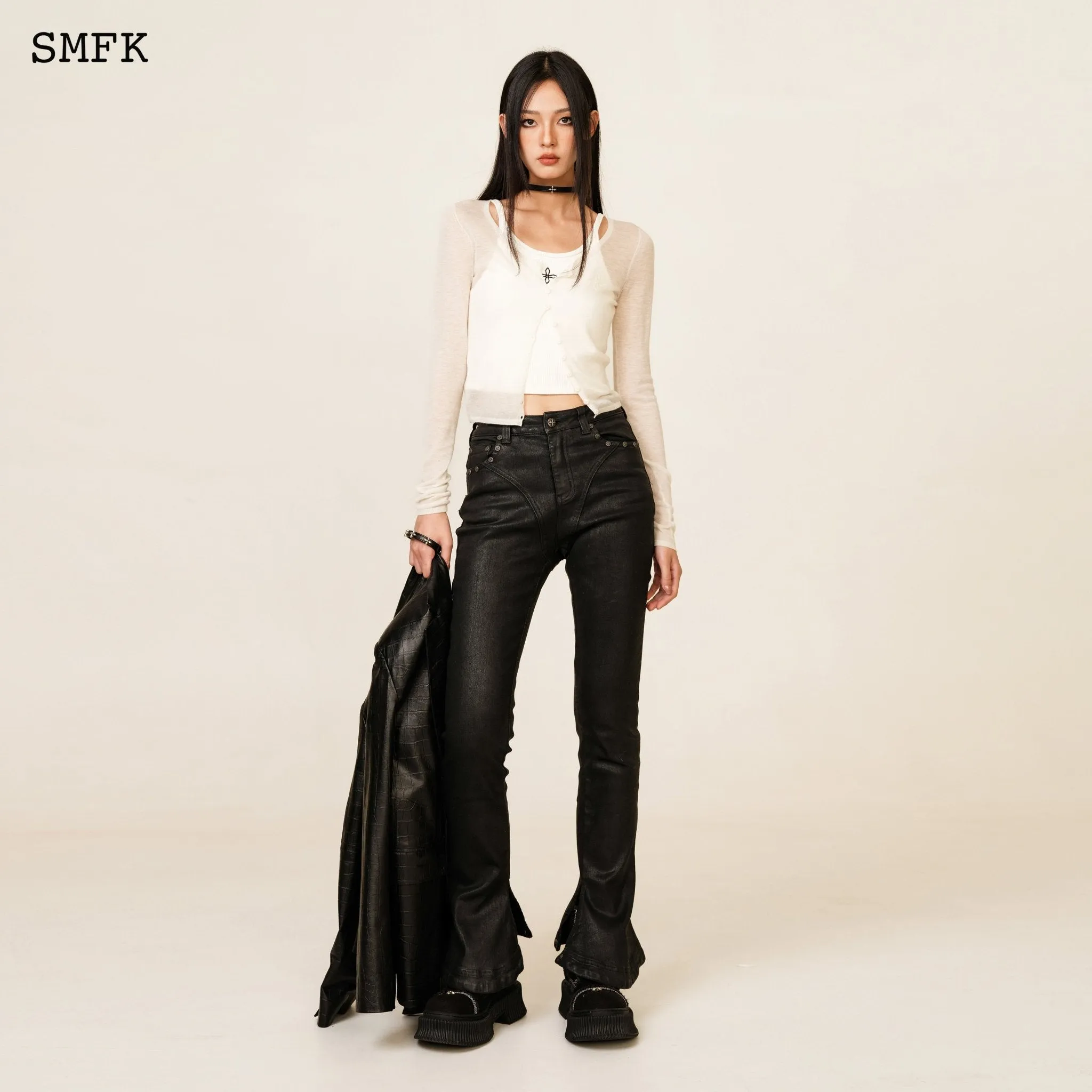 WildWorld Tarpan Waxed Jeans In Black