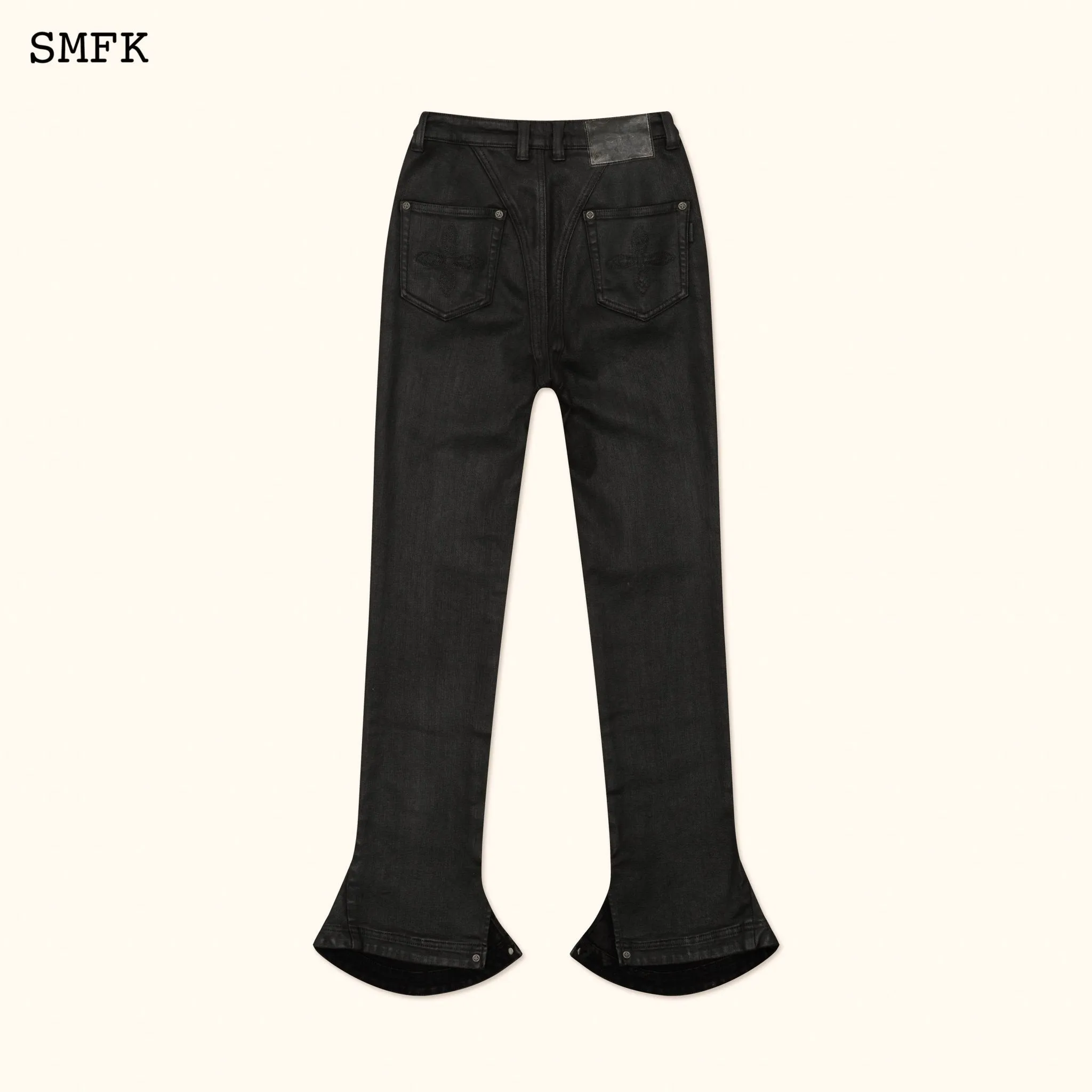 WildWorld Tarpan Waxed Jeans In Black