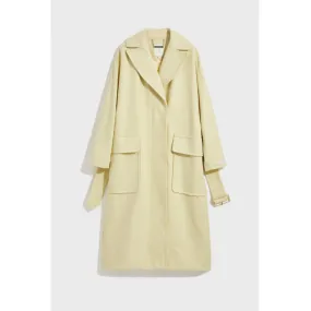Women Wmo-Tessach-Brushed Wool Belted Coat - Lt-Yellow