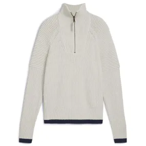 Womens AP Quarter Zip Sweater Warm White - AW24